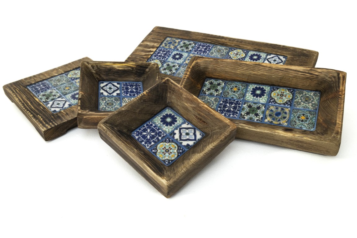 Kompletny zestaw z niebieskimi płytkami w stylu Azulejos-Zestaw 5 - obrazek 2