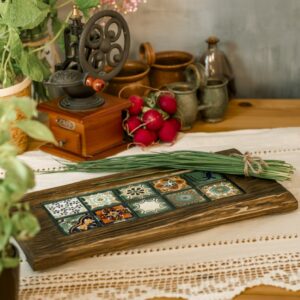 Deska Talavera zielona 10 płytek - WIOSNA