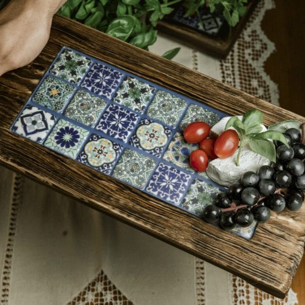 Deska do serwowania z mozaiką azulejos DES-AZU-21-NIE-ar3