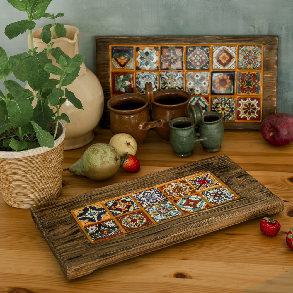 Deska z płytkami talavera żółta (16)