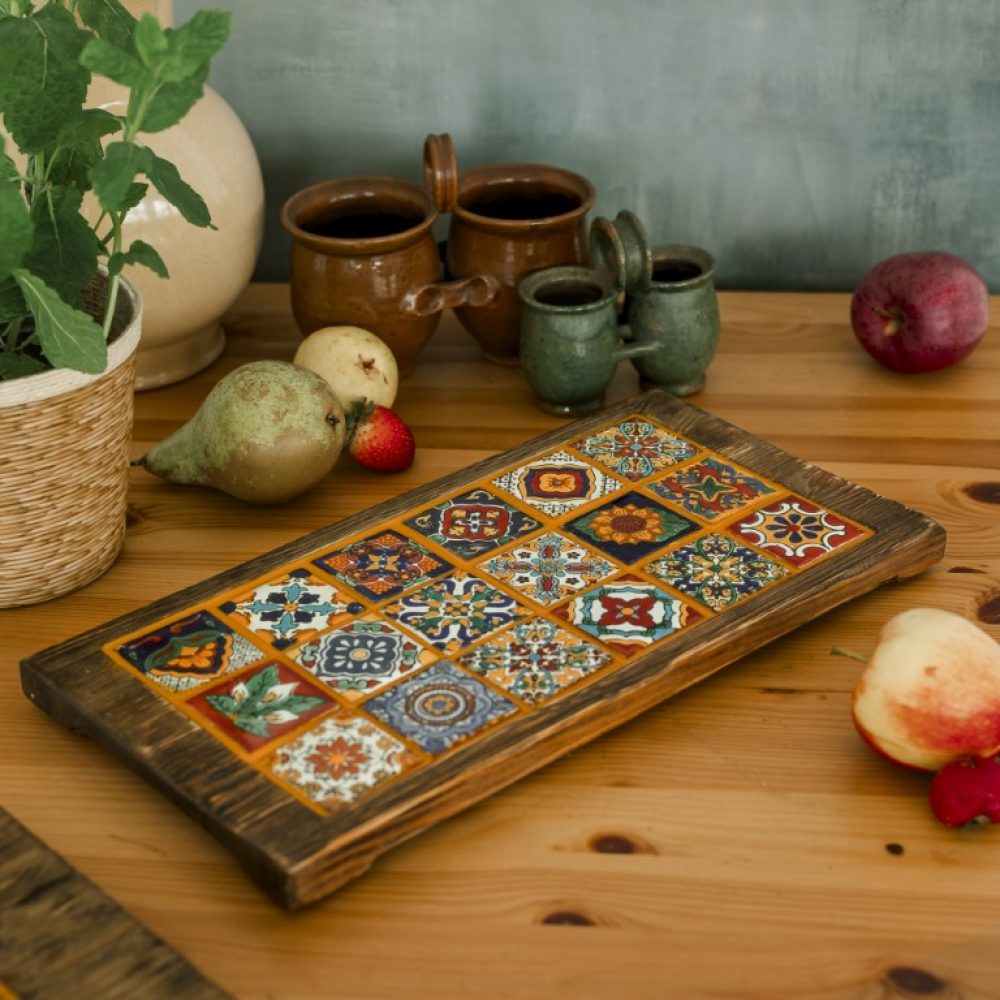 Deska z płytkami talavera żółta (23)