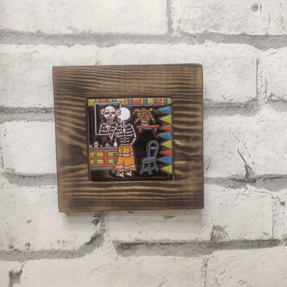 Płytka ceramiczna z motywem Santa Muerte (8)