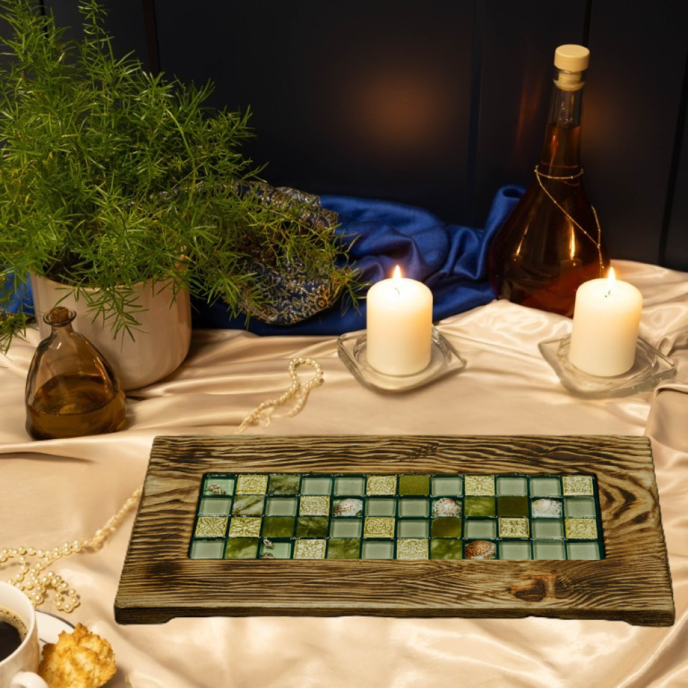 deska do serwowania z mozaiką 3D muszelki aranż